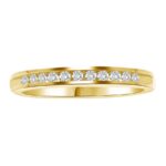 LADIES BAND 0.15CT ROUND DIAMOND 14K YELLOW GOLD (SI QUALITY)