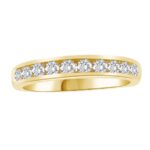 LADIES BAND 0.50CT ROUND DIAMOND 14K YELLOW GOLD (SI QUALITY)