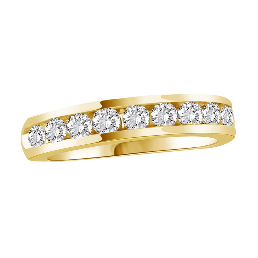 LADIES BAND 0.75CT ROUND DIAMOND 14K YELLOW GOLD (SI QUALITY) 1 LADIES BAND 0.75CT ROUND DIAMOND 14K YELLOW GOLD (SI QUALITY) - Image 1