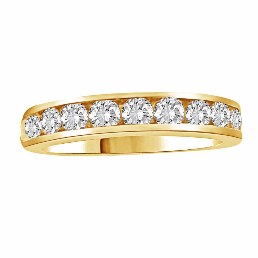 LADIES BAND 1.00CT ROUND DIAMOND 14K YELLOW GOLD (SI QUALITY) 1 LADIES BAND 1.00CT ROUND DIAMOND 14K YELLOW GOLD (SI QUALITY) - Image 1