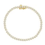 LADIES BRACELET 2.00CT ROUND DIAMOND 10K YELLOW GOLD