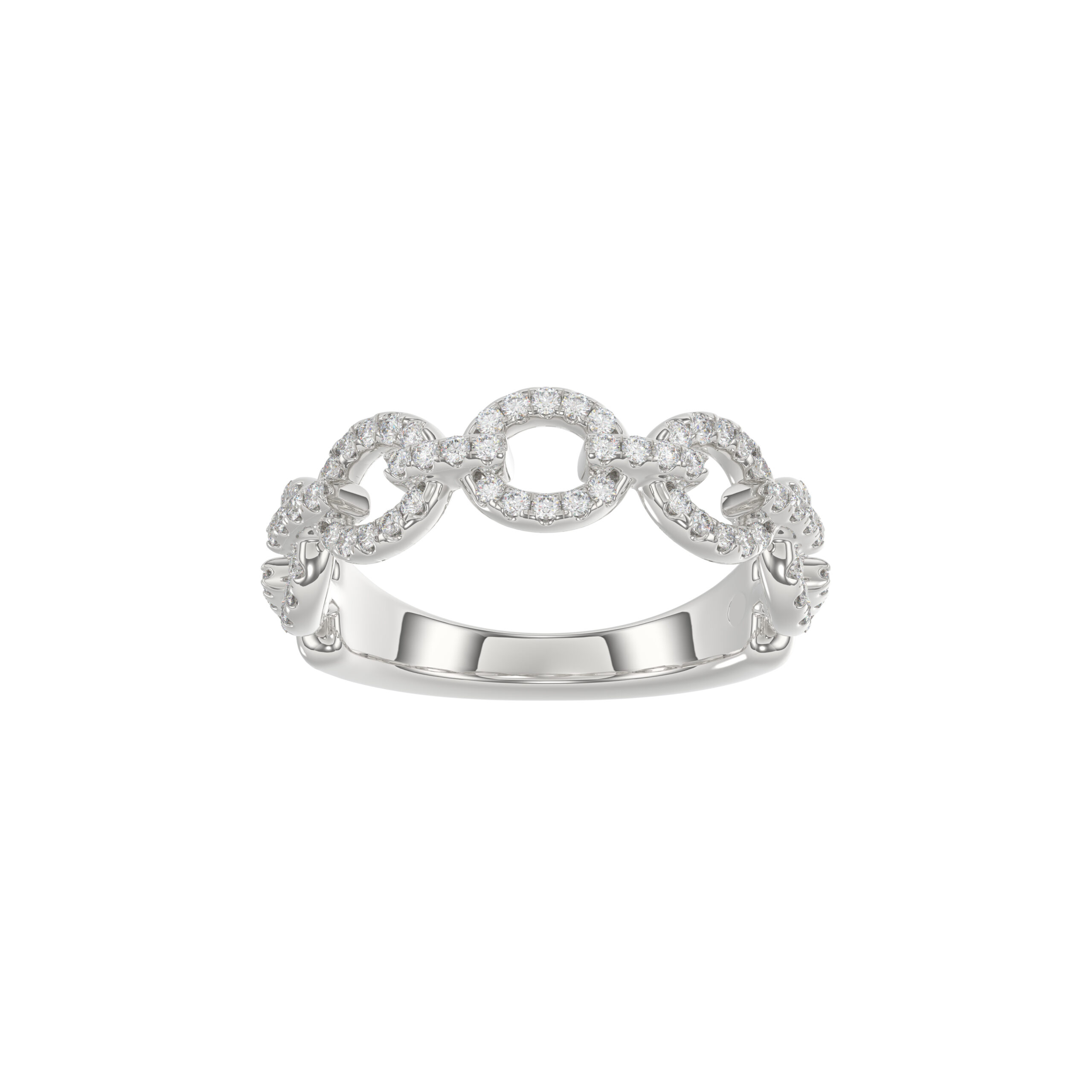 LADIES BAND 0.33CT ROUND DIAMOND 14K WHITE GOLD 1 LADIES BAND 0.33CT ROUND DIAMOND 14K WHITE GOLD - Image 1