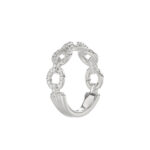 LADIES BAND 0.33CT ROUND DIAMOND 14K WHITE GOLD - Image 3