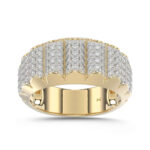 MEN'S BAND 1.00CT ROUND DIAMOND 10K YELLOW GOLD