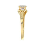 LADIES RING 0.15CT ROUND DIAMOND 10K YELLOW GOLD - Image 3