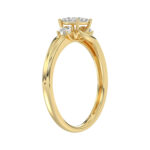 LADIES RING 0.15CT ROUND DIAMOND 10K YELLOW GOLD - Image 4