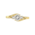 LADIES RING 0.15CT ROUND DIAMOND 10K YELLOW GOLD - Image 5