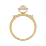 LADIES TRIOS 1.00CT ROUND DIAMOND 10K YELLOW GOLD - Image 2
