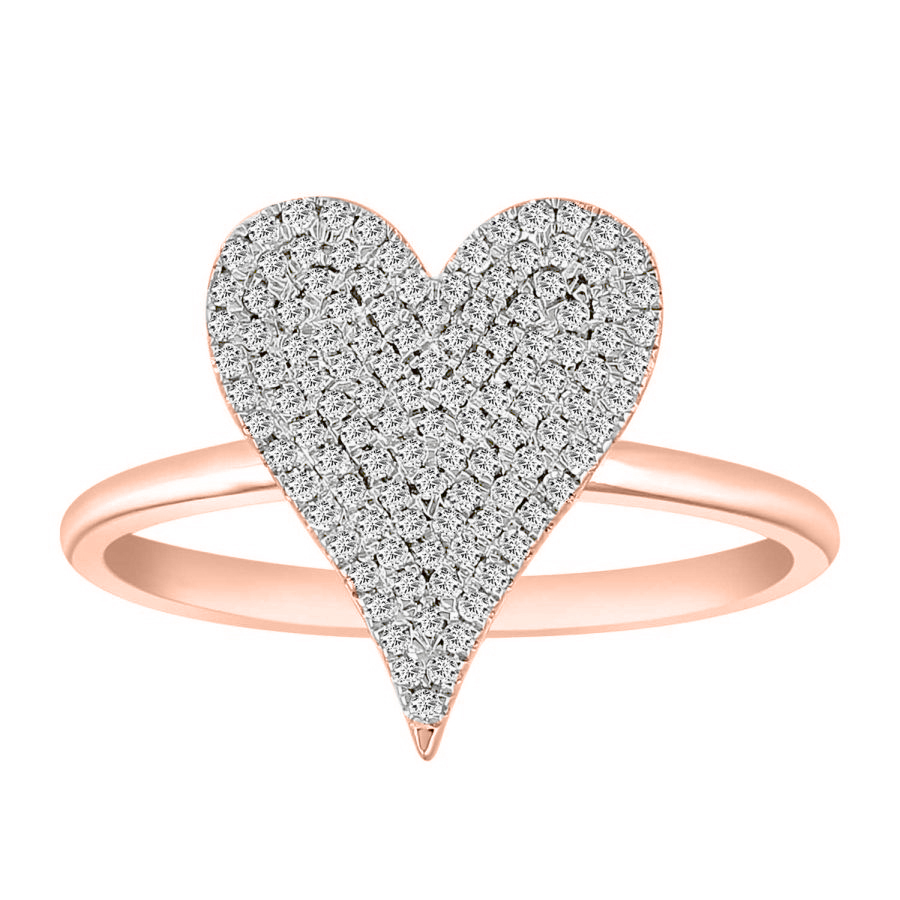LADIES RING 0.33CT ROUND DIAMOND 10K ROSE GOLD 1 LADIES RING 0.33CT ROUND DIAMOND 10K ROSE GOLD - Image 1