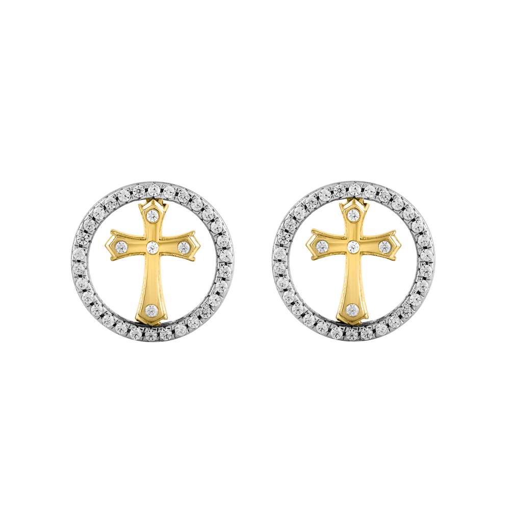 LADIES EARRINGS 0.25CT ROUND DIAMOND 14K YELLOW GOLD 1 LADIES EARRINGS 0.25CT ROUND DIAMOND 14K YELLOW GOLD - Image 1