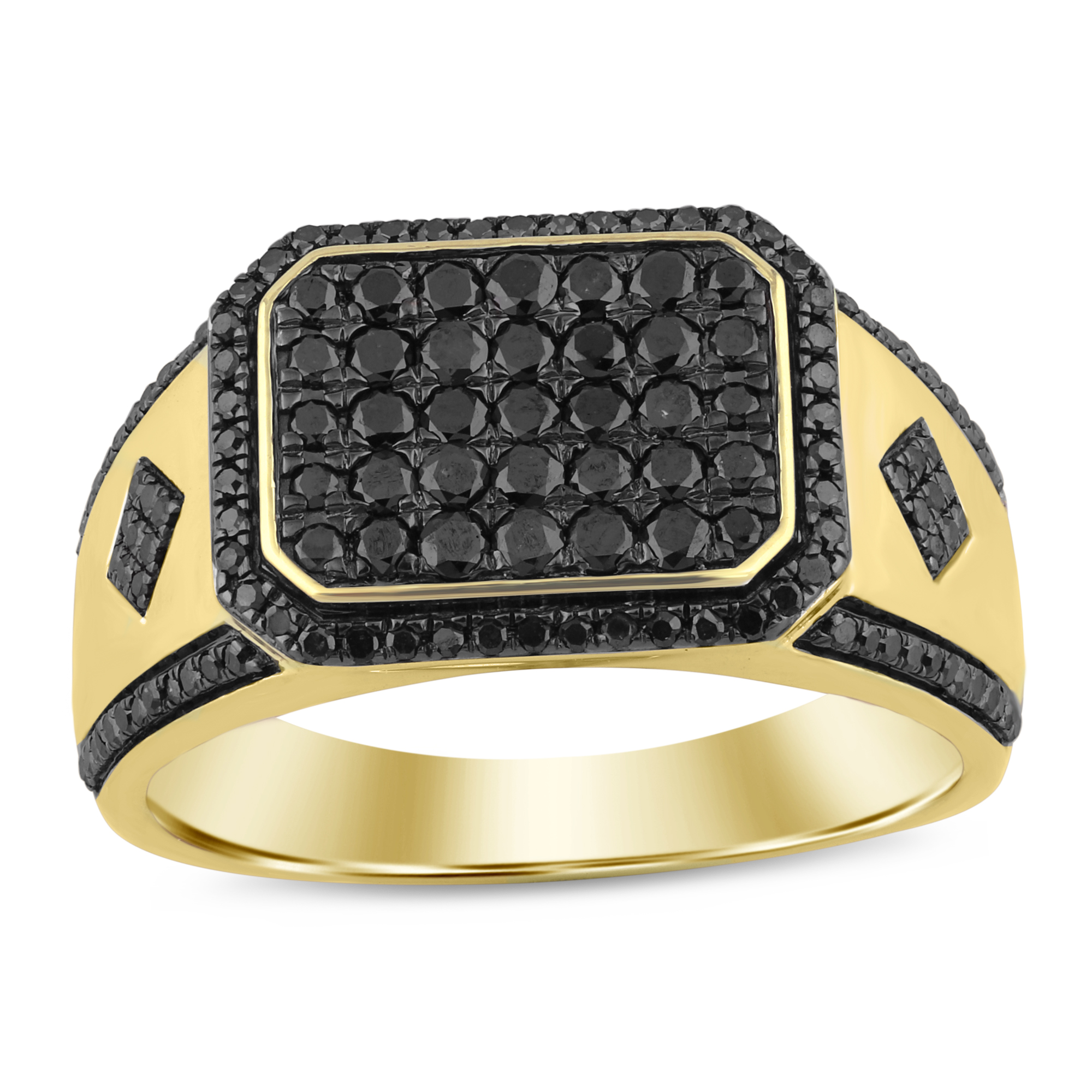 MEN'S RING 1.00CT ROUND/DARK BROWN DIAMOND 10K YELLOW GOLD 1 MEN'S RING 1.00CT ROUND/DARK BROWN DIAMOND 10K YELLOW GOLD - Image 1