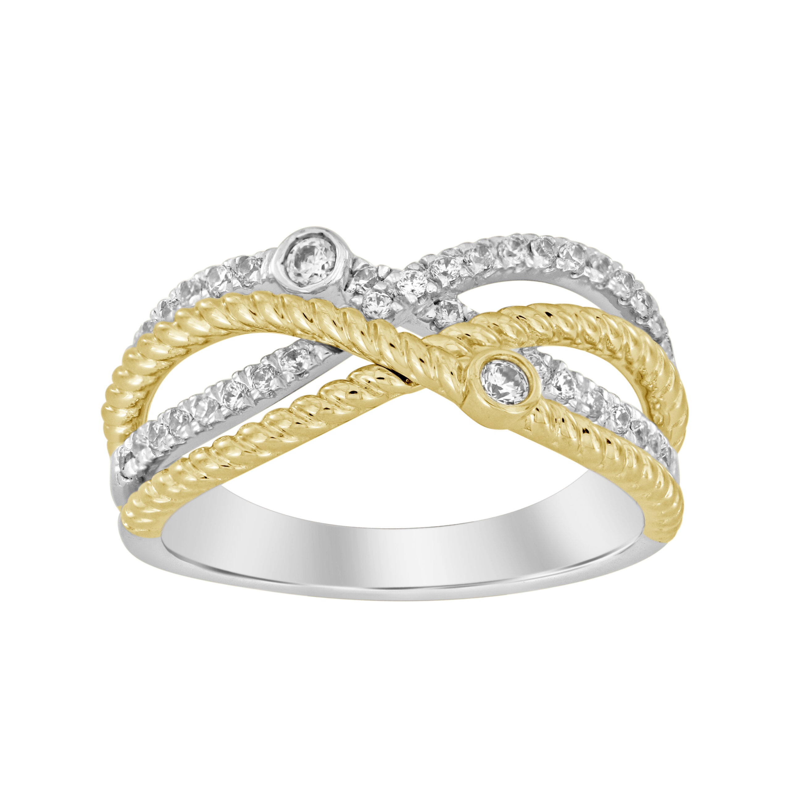 LADIES RING 0.33CT ROUND DIAMOND 14K WHITE/YELLOW GOLD 1 LADIES RING 0.33CT ROUND DIAMOND 14K WHITE/YELLOW GOLD - Image 1
