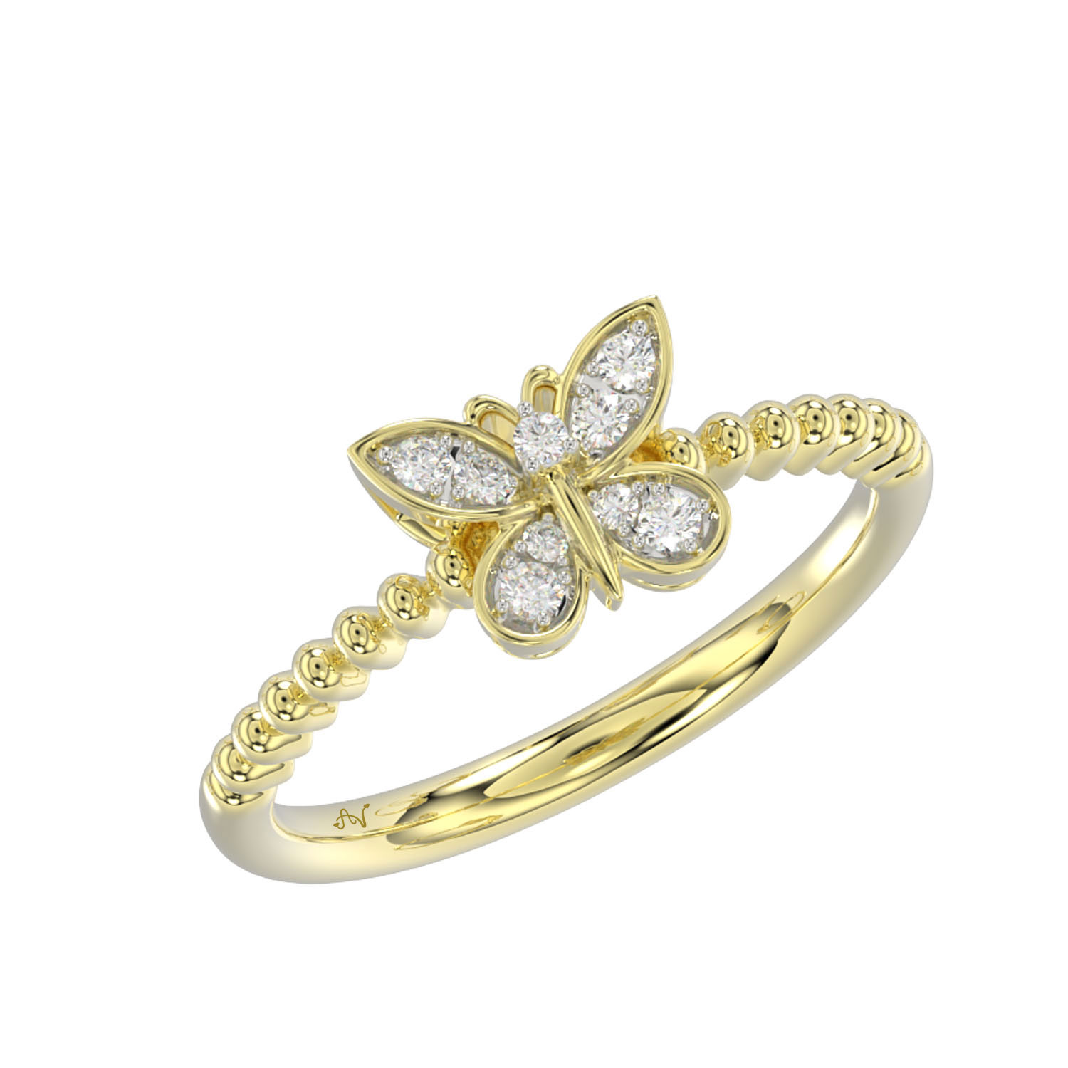LADIES RING 0.10CT ROUND DIAMOND 10K YELLOW GOLD 1 LADIES RING 0.10CT ROUND DIAMOND 10K YELLOW GOLD - Image 1