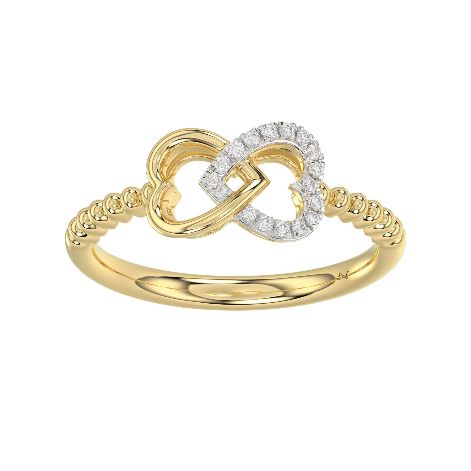 LADIES RING 0.10CT ROUND DIAMOND 10K YELLOW GOLD 1 LADIES RING 0.10CT ROUND DIAMOND 10K YELLOW GOLD - Image 1