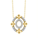 LADIES NECKLACE 0.16CT ROUND DIAMOND 10K YELLOW GOLD