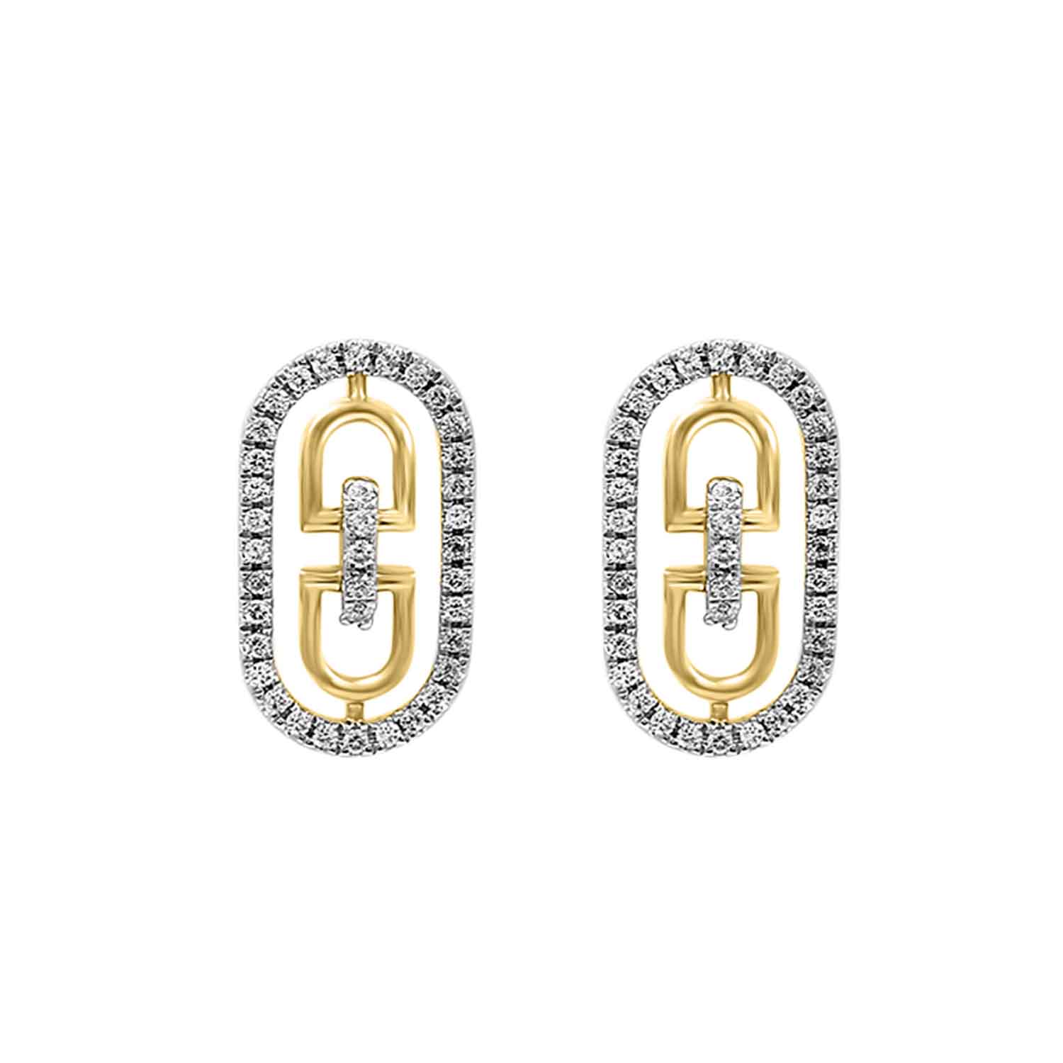 LADIES EARRINGS 0.25CT ROUND DIAMOND 14K YELLOW GOLD 1 LADIES EARRINGS 0.25CT ROUND DIAMOND 14K YELLOW GOLD - Image 1