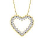 LADIES NECKLACE 0.20CT ROUND DIAMOND 10K YELLOW GOLD