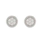 LADIES EARRINGS 0.20CT ROUND DIAMOND 14K WHITE GOLD