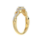 LADIES RING 0.25CT ROUND DIAMOND 10K YELLOW GOLD - Image 3