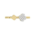 LADIES RING 0.10CT ROUND DIAMOND 10K YELLOW GOLD - Image 5
