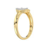 LADIES RING 0.10CT ROUND DIAMOND 10K YELLOW GOLD - Image 4