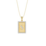 LADIES PENDANT 0.20CT ROUND DIAMOND 10K YELLOW GOLD