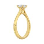 LADIES SOLITAIRE RING 1CT PRINCESS DIAMOND 14K YELLOW GOLD - Image 3