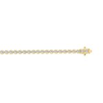 MENS BRACELET 2 1/2CT ROUND DIAMOND 14K YELLOW GOLD - Image 2