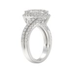 14K WHITE GOLD 2 3/4CT ROUND/MARQUISE DIAMOND LADIES RING (CENTER STONE MARQUISE DIAMOND 2CT) - Image 3