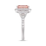 14K WHITE GOLD 4 1/4CT ROUND/RADIANT/TRAPEZOID DIAMOND LADIES RING (CENTER STONE PINK RADIANT DIAMOND 3.00CT) - Image 3