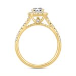 14K YELLOW GOLD 2.00CT ROUND/OVAL DIAMOND LADIES RING (CENTER STONE OVAL DIAMOND 1 1/2CT) - Image 2