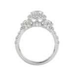 21K PLATINUM LADIES RING 3 1/4CT ROUND/OVAL/TRAPEZOID/BAGUETTE DIAMOND (CENTER STONE OVAL DIAMOND 2CT) - Image 3