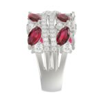 14K WHITE GOLD 2.00CT ROUND/MARQUISE DIAMOND LADIES RING (RUBY DIAMOND 1 1/2CT) - Image 4