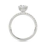 14K WHITE GOLD 1 3/4CT ROUND/PEAR DIAMOND LADIES RING (CENTER STONE PEAR DIAMOND 1 1/2CT) - Image 2