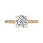 14K YELLOW GOLD 1 3/4CT ROUND DIAMOND LADIES RING (CENTER STONE ROUND DIAMOND 1 1/2CT) - Image 5