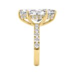 14K YELLOW GOLD 6.00CT MARQUISE/ROUND DIAMOND LADIES RING (CENTER STONE MARQUISE DIAMOND 5CT) - Image 3