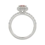 ETERNAL BLUSH COLLECTION 14K WHITE GOLD 4.00CT ROUND/RADIANT DIAMOND LADIES RING (CENTER STONE PINK RADIANT DIAMOND 3.00CT) - Image 3
