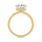 LADIES RING 2 1/6CT ROUND/OVAL DIAMOND 14K YELLOW GOLD (CENTER STONE OVAL DIAMOND 2.00CT) - Image 3