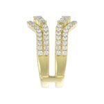14K YELLOW GOLD 1 1/4CT ROUND DIAMOND LADIES WRAP RING - Image 4