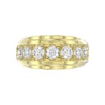 14K YELLOW GOLD 3.00CT ROUND DIAMOND MEN'S BAND - Image 5