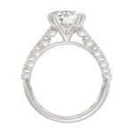 Ladies 14K White Gold Ladies Elegance- Bridal Set 3 1/3CT Round Diamond 3.00CT Round Center stone (Color F-G -Clarity VS1/VS2) - Image 2