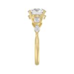 LADIES RING 2 1/2CT ROUND/PEAR/MARQUISE DIAMOND 14K YELLOW GOLD (CENTER STONE ROUND DIAMOND 2.00CT) - Image 4