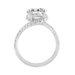 14K White Gold Round Cut Diamond Bridal Ring 3 1/2Ct Wedding Engagement Ladies Ring 3Ct Round Center Stone (Color F-G -Clarity Vs1/Vs2) - Image 2