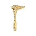 LADIES RING 0.15CT ROUND DIAMOND 10K YELLOW GOLD - Image 3