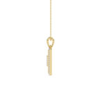 LADIES PENDANT 0.20CT ROUND DIAMOND 10K YELLOW GOLD - Image 3