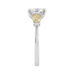 14K WHITE GOLD 2 1/2CT OVAL/YELLOW PEAR DIAMOND LADIES RING (CENTER STONE OVAL DIAMOND 1 1/2CT) - Image 3