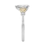 14K WHITE GOLD 2 1/4CT YELLOW PEAR DIAMOND LADIES RING (CENTER STONE PEAR DIAMOND 1 1/5CT) - Image 3
