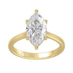 14K YELLOW GOLD 1 1/2CT MARQUISE DIAMOND SOLITAIRE RING