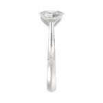 LADIES SOLITAIRE RING 1 1/2CT OVAL DIAMOND 14K WHITE GOLD - Image 4