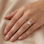 LADIES RING 0.33CT ROUND DIAMOND 10K YELLOW GOLD - Image 6